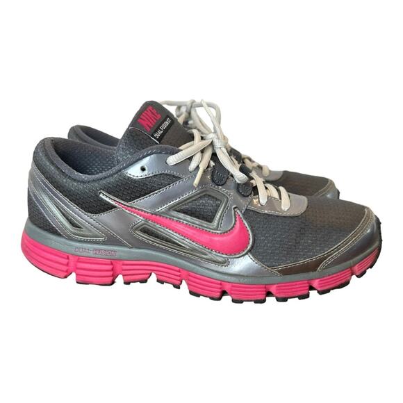 Nike Dual Fusion ST Running Sneakers Pink Gray Size 11 407847-003 - Picture 8 of 10